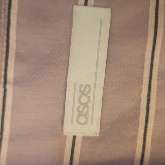 Like New ASOS Oversized Blouse In Patchwork Stripe Sz 8 Trending - Picture 8 of 13